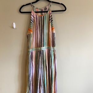 Colorful anthropology jumpsuit